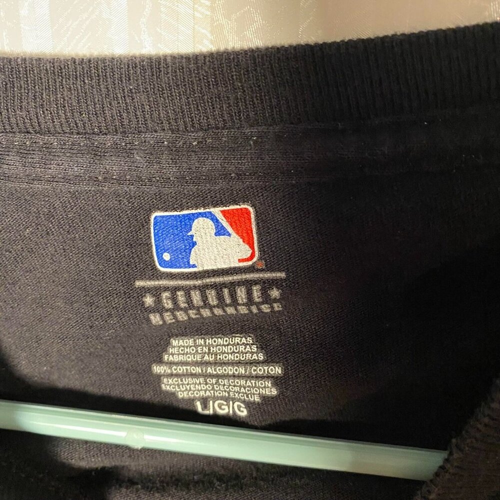 Texas Rangers MLB Genuine Merchandise Black Logo‎ T-shirt Size Large - Picture 3 of 7